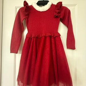 Gymboree Red Formal Kids Dress with White Trim